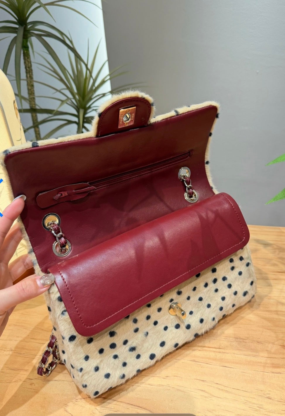 Polka dot purse