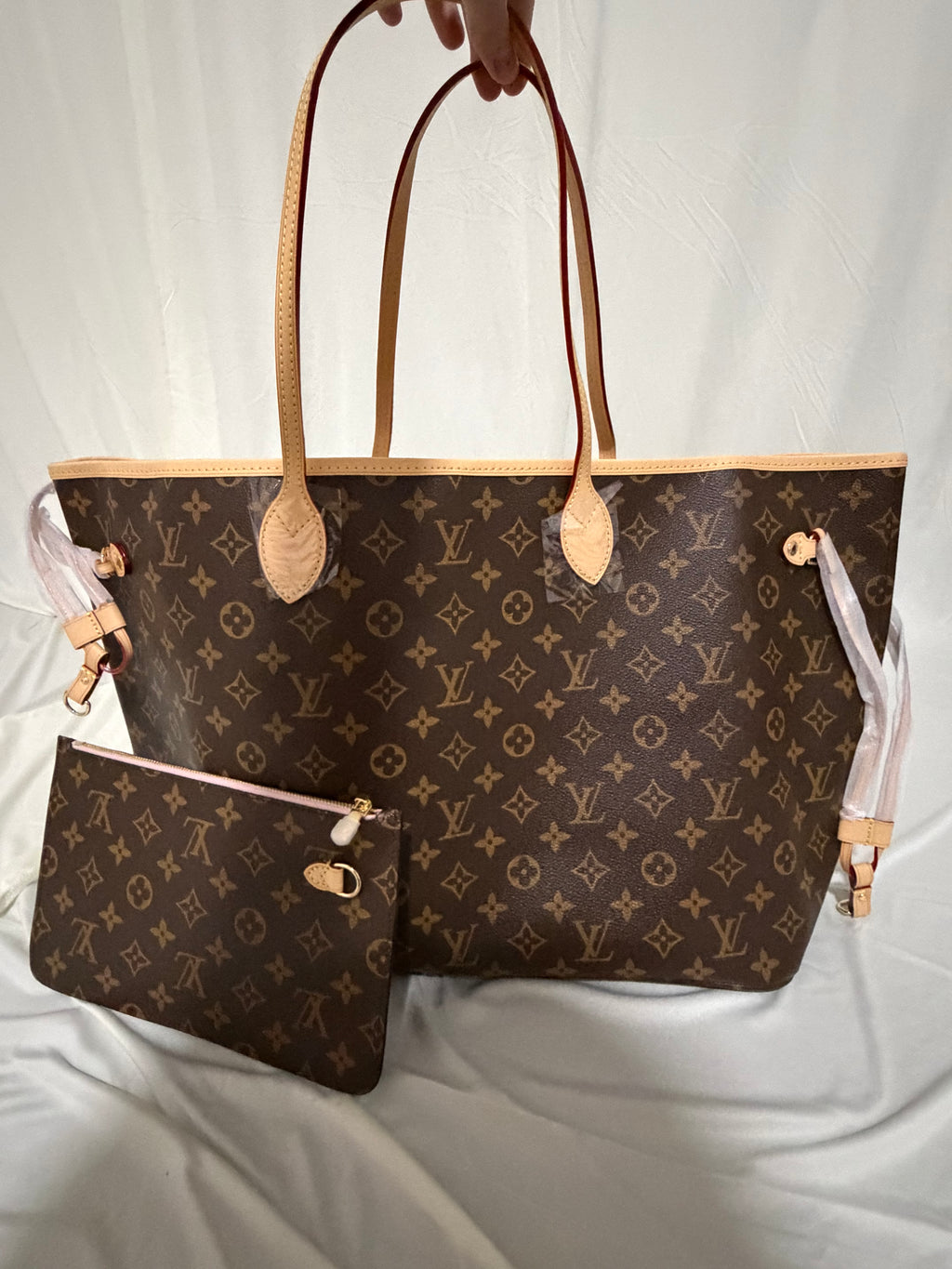 Neverfull GM brown with pink