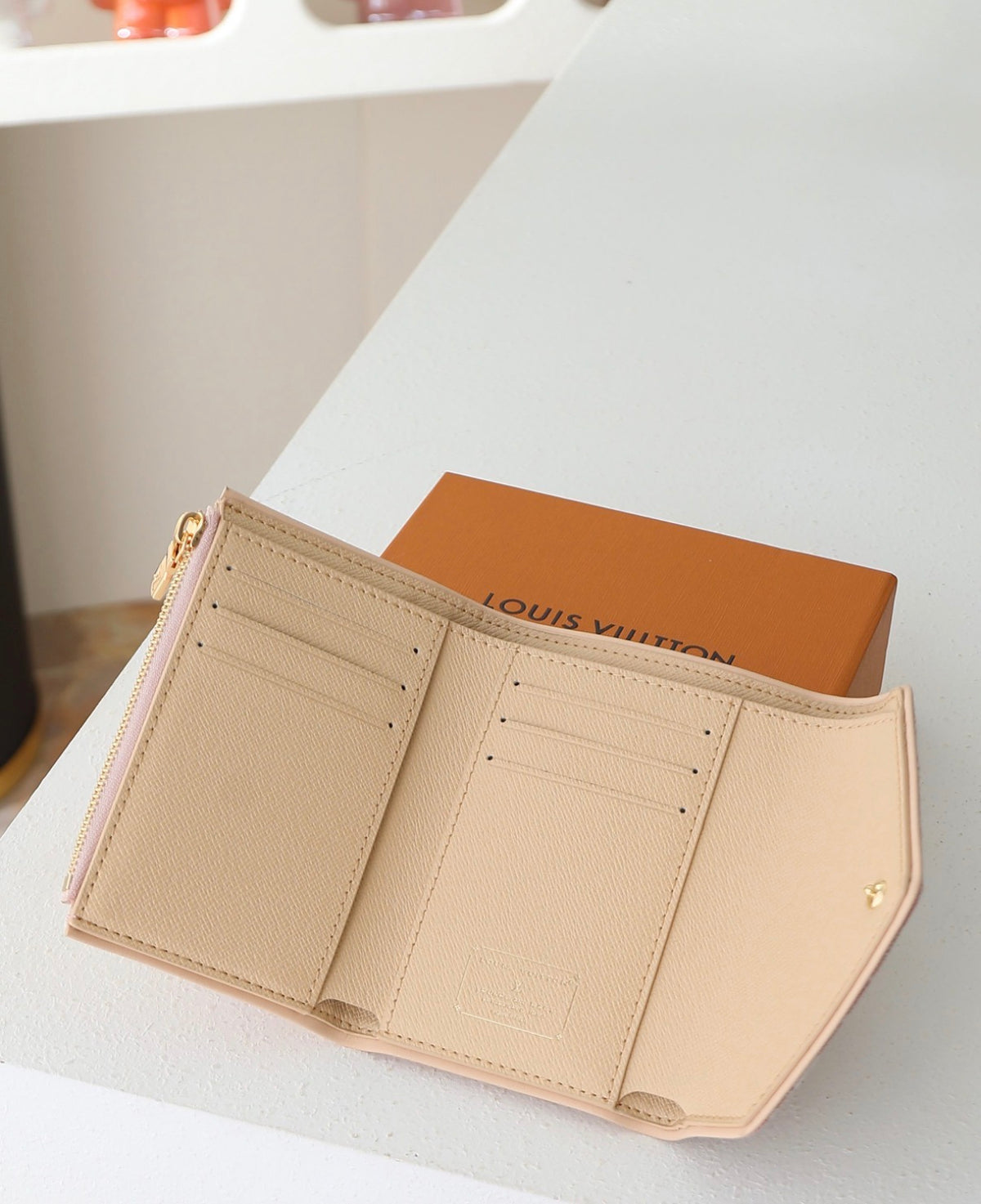 Pearl pink wallet